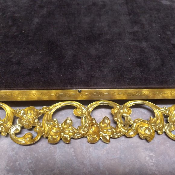 Vintage Filigree Gold Vanity Mirror - Picture 7 of 8